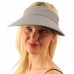 Sun Protection UPF UV Wide Big Brim Linen Cotton Beach Pool Visor Cap Hat  eb-31449808